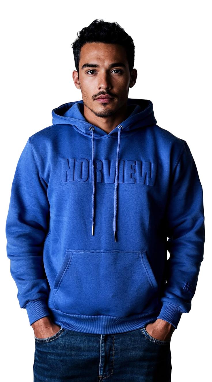 "NORVIEW"  Embossed Hoodie