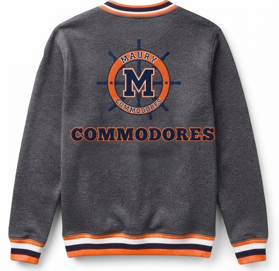 "MAURY"  ALUMNI Chenille Embroidered Sweatshirt