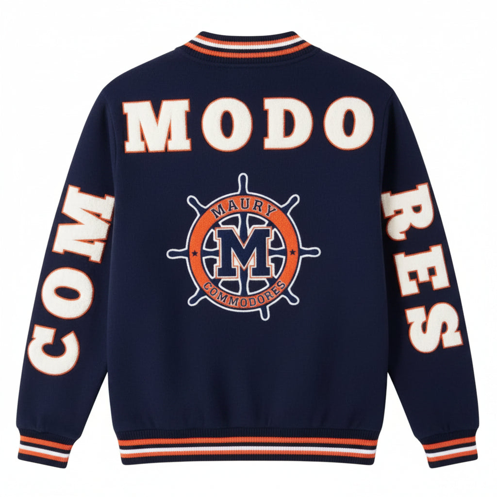 "MAURY"  Chenille Embroidered Statement Sweatshirt