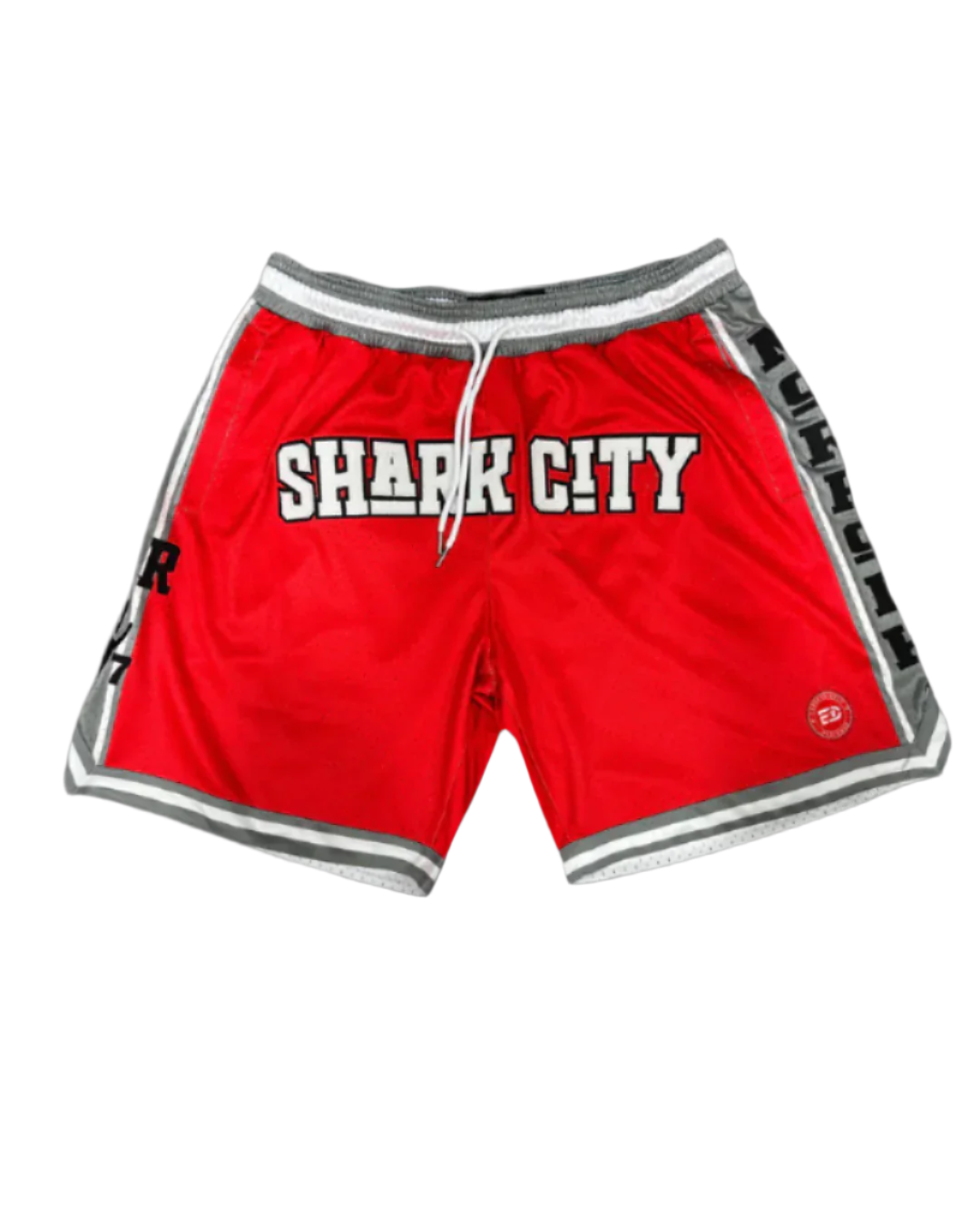 "SHARK CITY" Varsity Retro Shorts