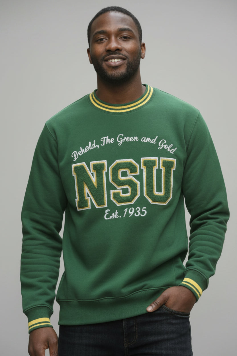 GREEN “Norfolk State(NSU)" STATEMENT SWEATSHIRT