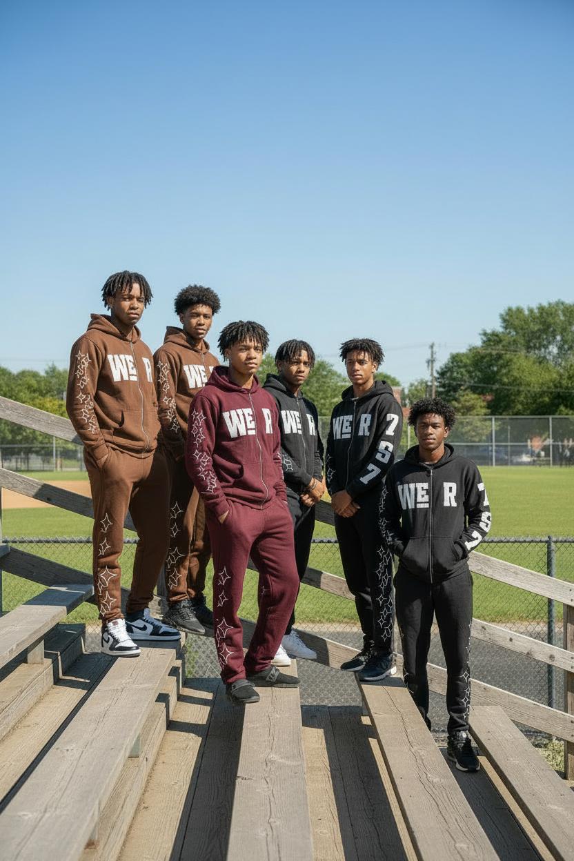 "WER757" DISTRESSED EMBROIDERED SETS