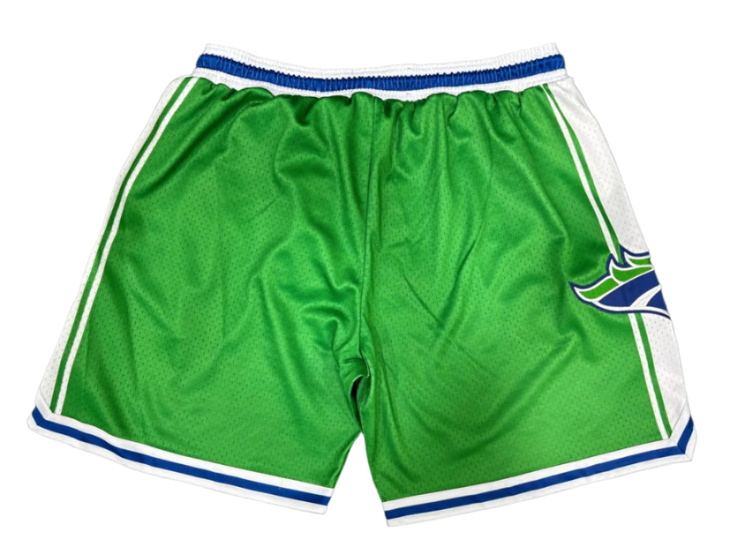 "GREEN RUN" Varsity Retro Shorts