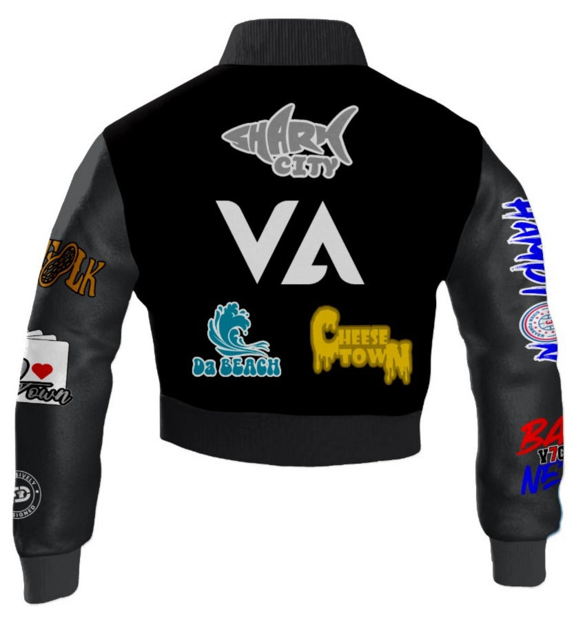 "We R 757"  Exclusive Cropped Varsity Jacket