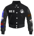 "We R 757"  Exclusive Cropped Varsity Jacket