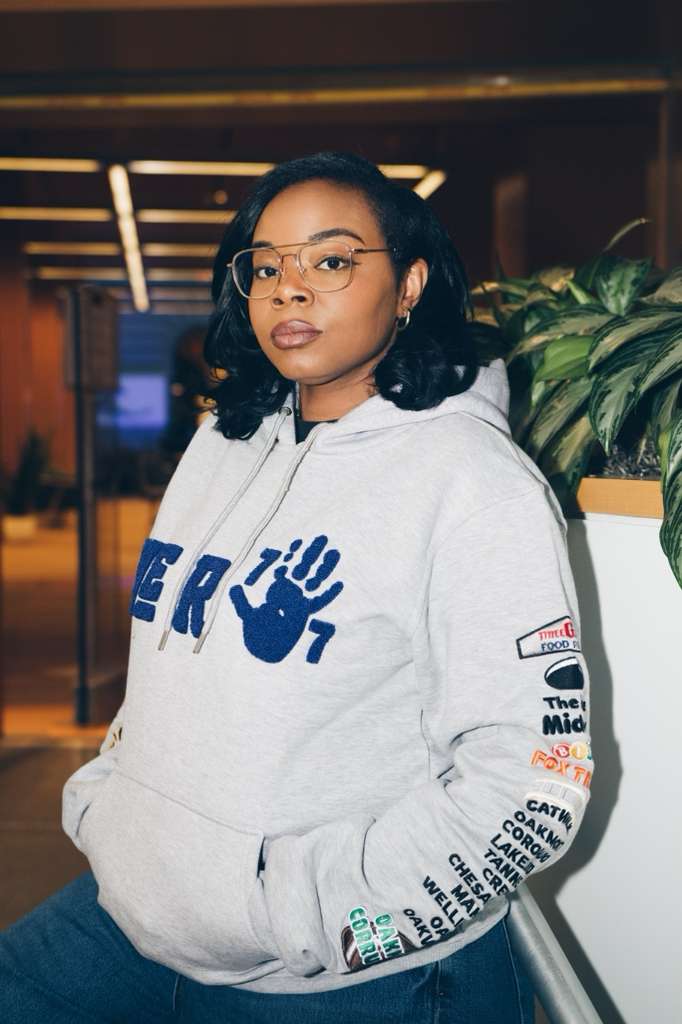 GRAY "NORVIEW" Nostalgia Chenille Hoodie