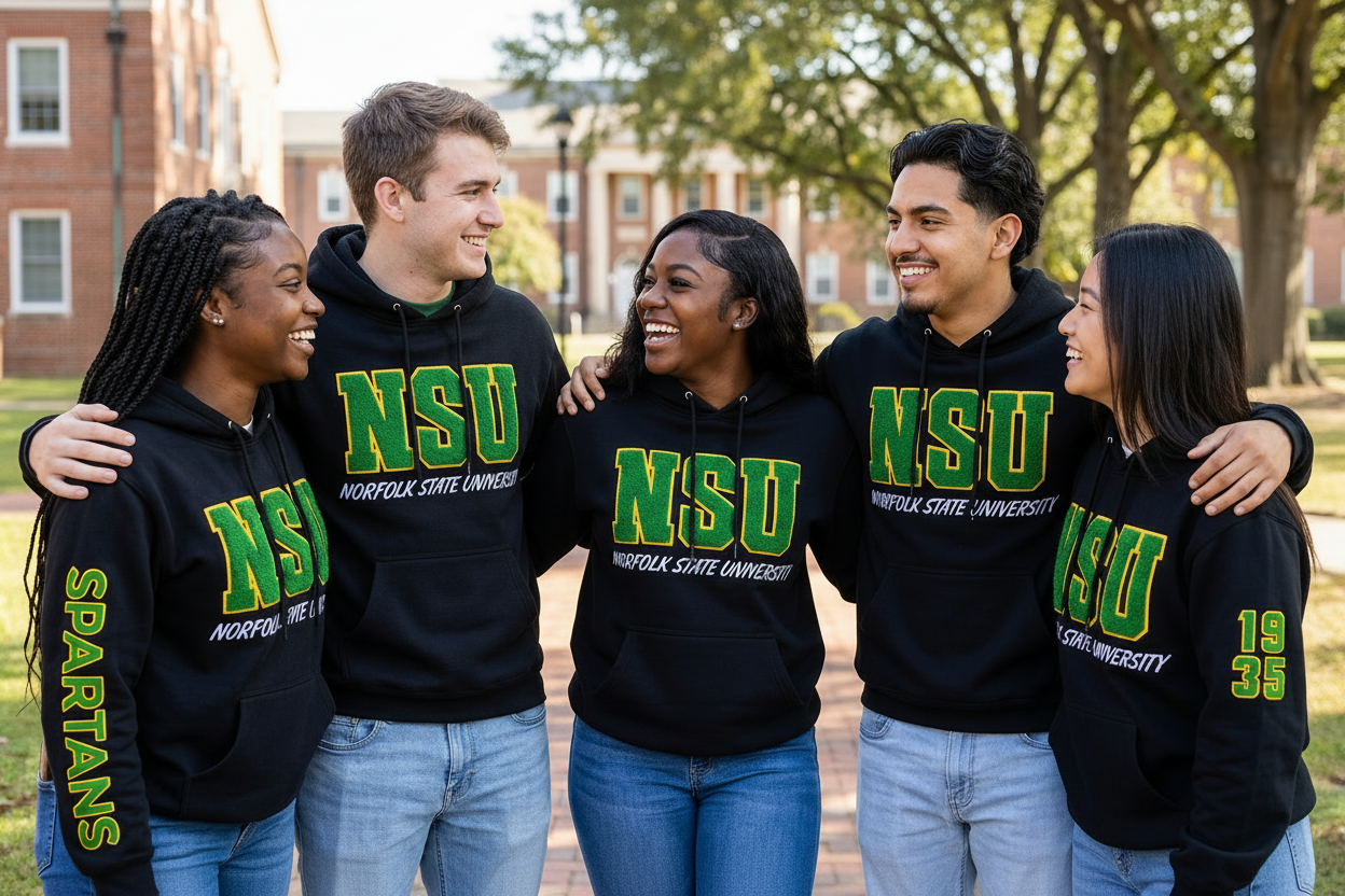 "Norfolk State (NSU)"  BEHOLD Chenille Hoodie