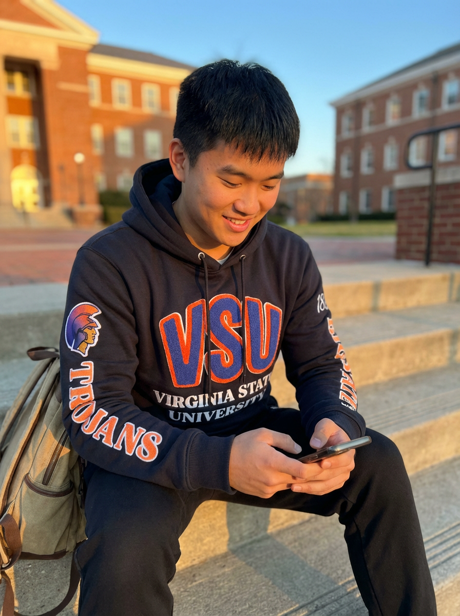 "Virginia State(VSU)" Chenille Hoodie