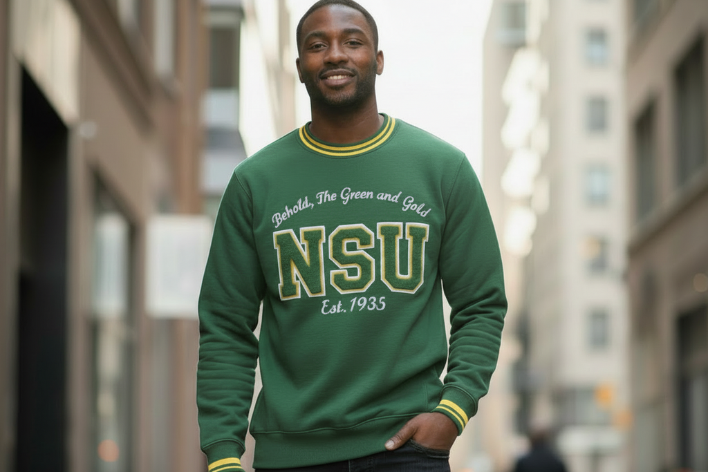 GREEN “Norfolk State(NSU)" STATEMENT SWEATSHIRT