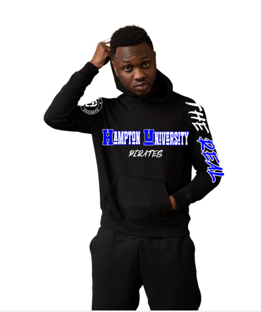 "Hampton University" Chenille Embroidered Hoodie