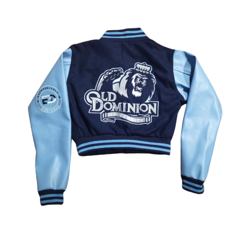 "Old Dominion(ODU)" Cropped Varsity Jackets
